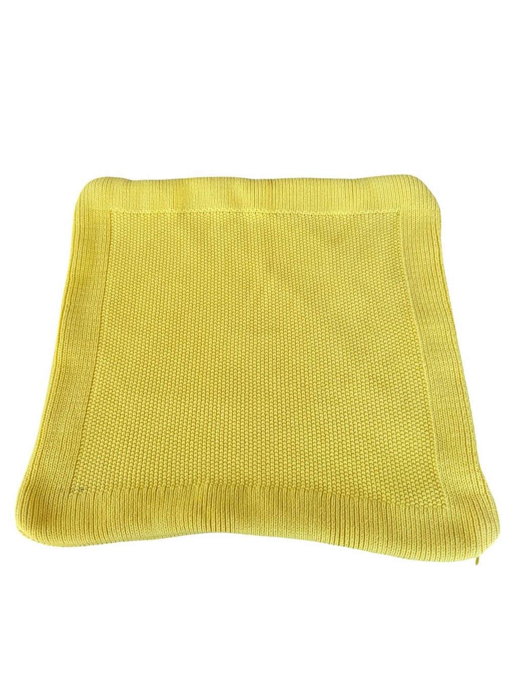 Ralph Lauren Canary Yellow Knit Pillow Cover 100% Cotton 18x18 Bright Vibrant - Picture 4 of 9
